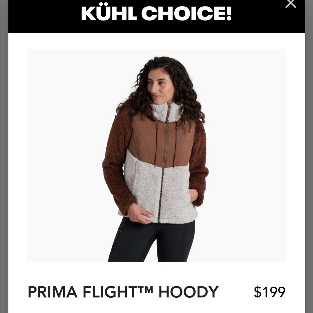 Kuhl Prima Flight Hoody - Brown and Cream